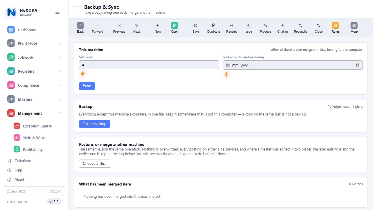 Backup, restore and merging another machine, light theme